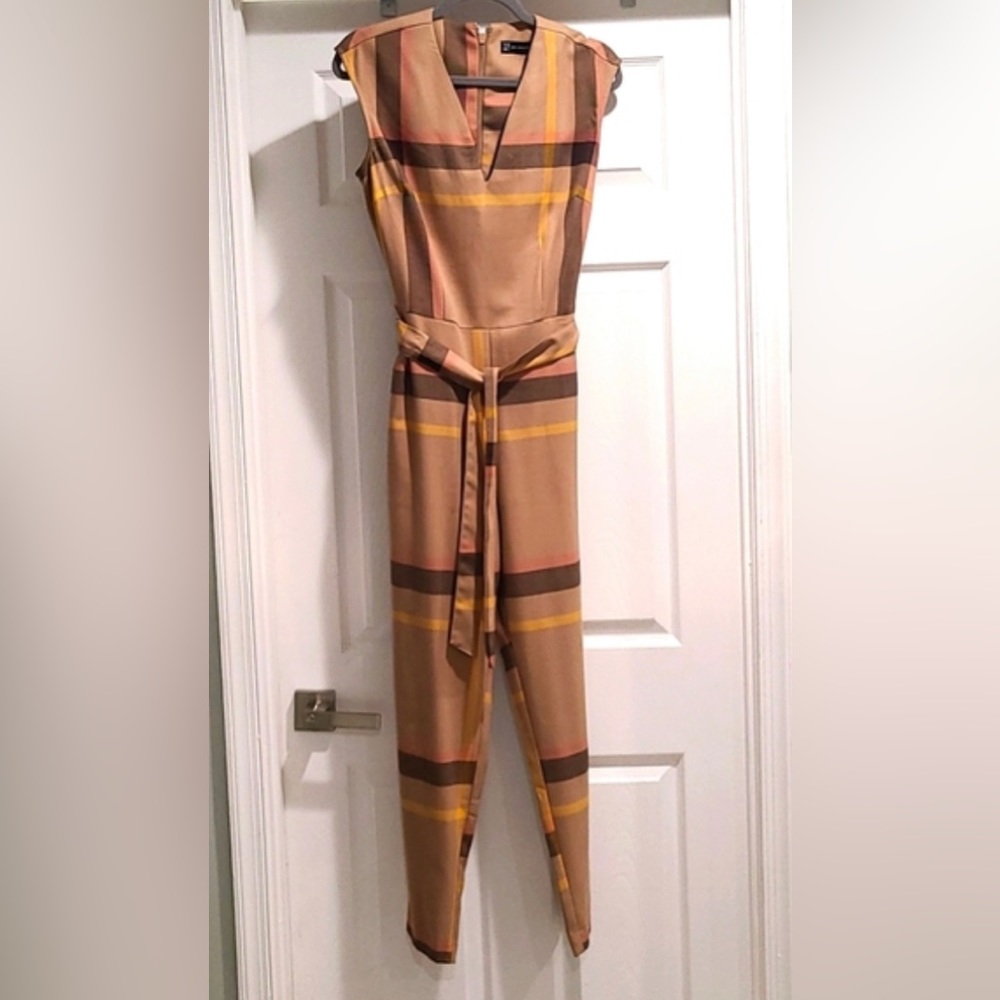 Plaid jumpsuit.